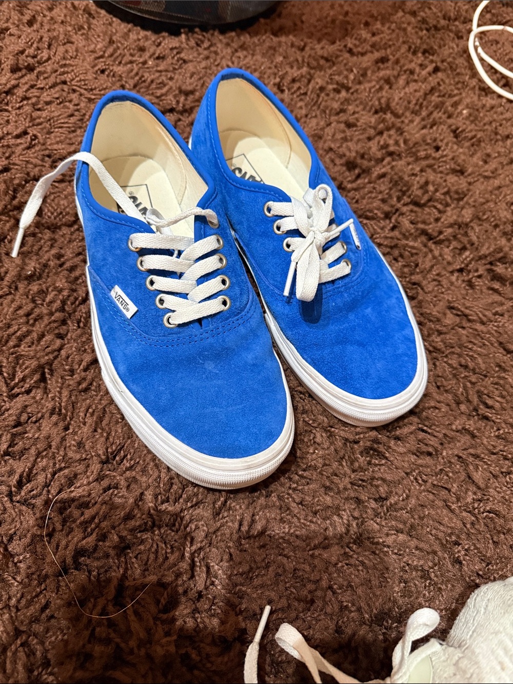 Blue suede Vans